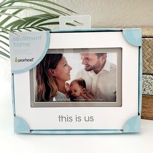 Pearhead This is Us Sentiment Frame Family Newborn Picture White & Gray 4x6